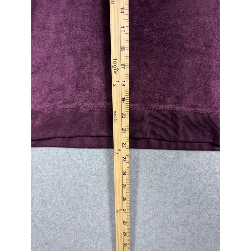 Honeydew Intimates Velvet Velour Sweatshirt Wmns L Plum Purple LS Crewneck - Picture 5 of 9